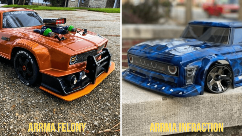 Arrma Infraction VS Felony Full Comparison. Which Is the Best RC Car?